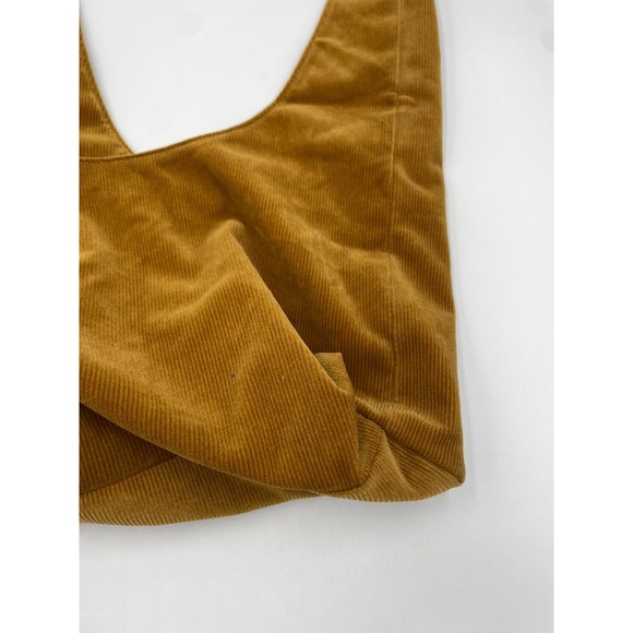 Merit Beauty Signature Cosmetic Makeup Bag Brown Corduroy Tie-Top Pouch NWT - Picture 5 of 11